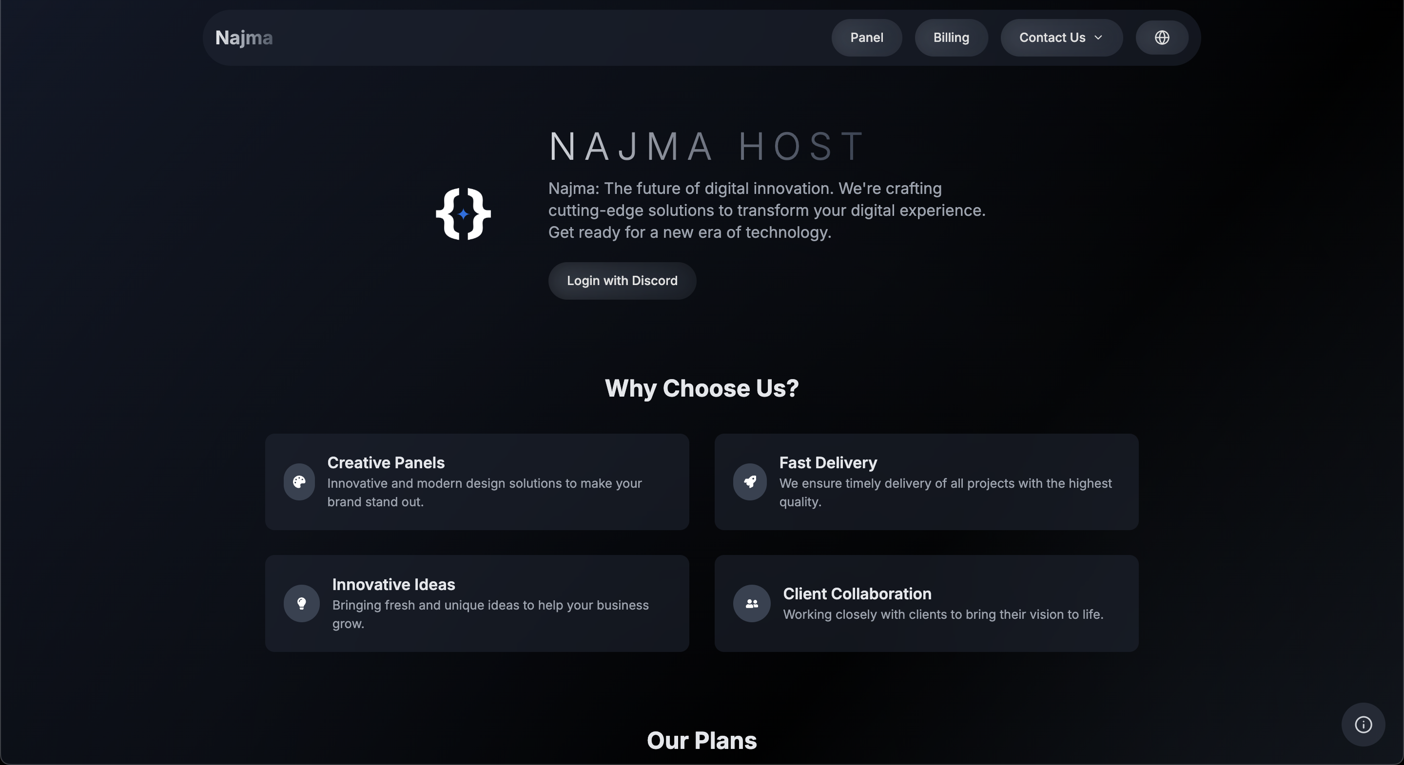 Najma Host website